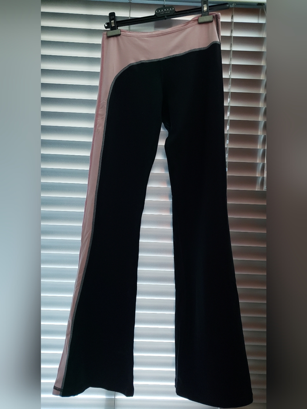 Lululemon Black Pants, Flared Pant Pink Side Detail